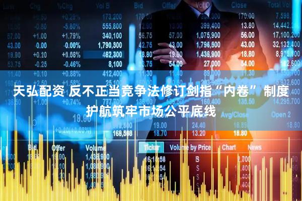 天弘配资 反不正当竞争法修订剑指“内卷” 制度护航筑牢市场公平底线